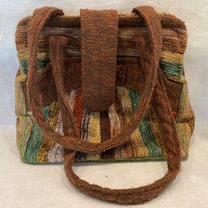 Vintage Au Terroir Quebec Handbag Wool Boho Purse